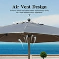 thumbnail image 2 of 9x11.5 FT Durable Rectangular Patio Umbrella with Crank Lift & Tilt, Wind Resistant Outdoor Shade for Pool/Garden/Deck, Double-Sided Grey (Base Not Included), 2 of 8