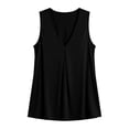 thumbnail image 5 of BUIGTTKLOP Plus Size Tank Tops for Women Plain Sleeveless Shirts V Neck Pleated Dressy Casual Blouses Loose Fitted Tunic Tops, 5 of 7