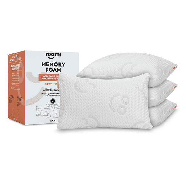 Almohada Ajustable 4 Pack de Memory Foam Roomi