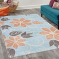 thumbnail image 2 of Floral Decorative Rug, Delicate Flowers with Swirling Ivy Branches Leaves Tulips Vintage Style of Art, Quality Carpet for Bedroom Dorm and Living Room, 6 Sizes, Pale Blue, by Ambesonne, 2 of 4