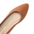 thumbnail image 3 of Bailarinas para mujer DREAM PAIRS en gamuza marrón talla 8, 3 of 7