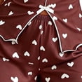 thumbnail image 4 of hotojiny Women's Pajamas Sets Bow Short Sleeve Heart Pjs Shirt Two Piece Sleepwear Cute Hot Pants Casual Lounge Sets, 4 of 5