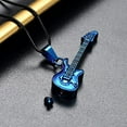 thumbnail image 5 of Guitar Cremation Jewelry for Ashes - Guitar Locket Urn Necklace Musical Memorial Pendant Bereavement Keepsake Gift memorial jewelry for Women&Men for Loss of Guitarist or Music Lover, 5 of 7