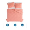 thumbnail image 4 of Coastal Living Harbor Scallop Stitch 3-Piece Quilt Set, Full/Queen, Coral, 100% Cotton Bedding, 4 of 12