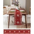 thumbnail image 3 of Red Christmas Table Runner 36 Inches Long for Dining Table Decor, Cotton Linen Winter Snowflake Table Runner Washable Dresser Scarf for Kitchen Christmas Holiday Seasonal Leaves Pine Cones, 3 of 8