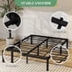 thumbnail image 3 of 12 - pulgada sturdy metal platform tamaño completo - size marco de cama - heavy - duty steel slat support, fácil montaje, noise - free con almacenamiento space, no necesita colchón base in negra, 3 of 8