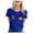 Blue, variant on Oversized Tshirt Women Modern Festival European Cup Team Printed Short Sleeved Round Neck Tank Top Women Shirts Green M