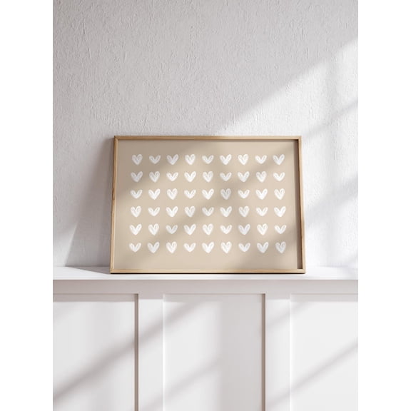 Heart Wall Print // Heart Wall Art, Nursery Print, Playroom Wall Art, Heart Poster, Neutral Girls Print, Girls Room Decor Wall Art, Modern Wall Decor, 8x12 UNFRAMED