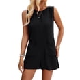 thumbnail image 3 of Nlife Women Crew Neck Sleeveless Front Pockets Rompers, 3 of 7