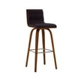 thumbnail image 1 of Armen Living Vienna Tabouret de Bar Moderne Rembourré en Similicuir Brun, 1 of 14