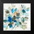thumbnail image 2 of Jensen, Asia 12x12 Black Modern Framed Museum Art Print Titled - Blue Leaves I, 2 of 5