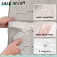 thumbnail image 3 of No Hook Slub Textured Shower Curtain with Snap-in PEVA Liner, Mesh Window - Dark Gray, 71 x 74, 3 of 6
