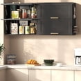 thumbnail image 2 of Metal Wall Cabinet, Garage Wall Cabinet with Up-Flip Door, 31.5" W Wall Mounted Metal Storage Cabinet for Kitchen,Garage,Basement,Ware House Assembly Required (25.6" H Black), 2 of 18
