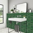 thumbnail image 5 of 10-Sheet Green Peel and Stick Backsplash, 12"x 12" 3D Self Adhesive Subway Stick on Wall Tiles for Kitchen Bathroom, 5 of 7