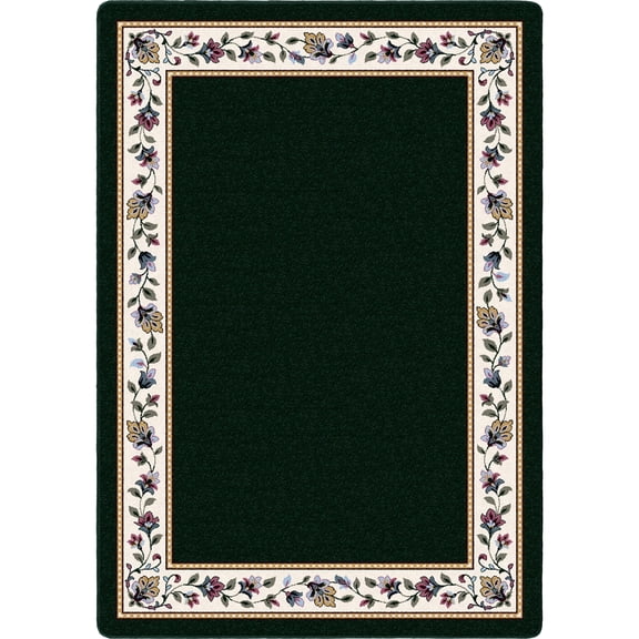 Milliken Signature Area Rug SYMPHONY EMERALD SOLID Symphony Emerald Solid 3' 10" x  5' 4" Oval