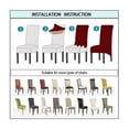 thumbnail image 4 of Fundas elásticas para sillas de comedor de jacquard, diseño elegante, ajuste universal, fundas lavables para proteger sillas de respaldo alto (juego de 6, beige), 4 of 5
