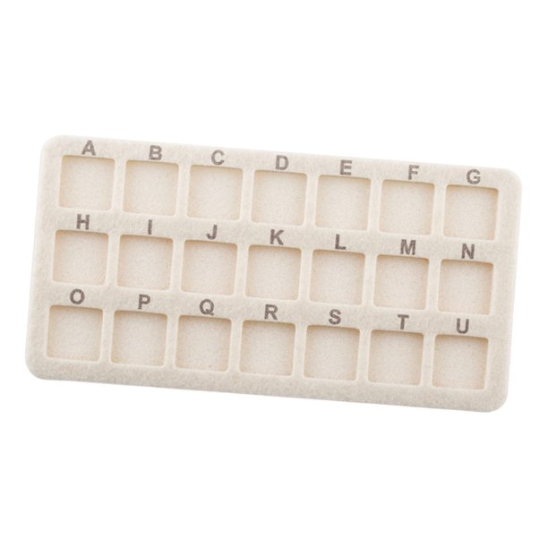 Alfombrilla de cuentas con 21 rejillas, superficie suave, herramienta para hacer joyas, para pulseras Beige