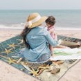 thumbnail image 2 of Waterproof Quick Drying Picnic Mat with Sand Pockets Hawaii Beach Pattern Sandproof Beach Mat Outdoor Supplies, 2 of 7
