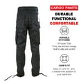thumbnail image 2 of Access Men's Relaxed Loose Fit Cargo Work Pants (Black, 30x32) AP1515, 2 of 5