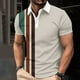 thumbnail image 2 of Camisas Casuales de los Hombres Impreso Cuello de Manga Corta, Deportivo Tenis de Negocios Poliéster Superior, 2 of 5