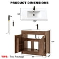 thumbnail image 5 of 36" Modern Bathroom Vanity with Sink and Faucet Combo, Double Fluted Door Vanity Set, Ceramic Integrated Basin, 6-Tier Smart Storage Organization, 5 of 11