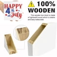 thumbnail image 3 of Zomyto 7x7 In Happy 4th of July Independence Day Wood Decor, Farmhouse July 4th Patriotic Wooden Box Sign, 3 of 7