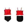 thumbnail image 1 of Girls Two Piece Swimsuit Set 2026 Solid Color Ruffle & Bikini for Beach Pool Size 6-14 Years, 1 of 3