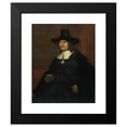 thumbnail image 2 of Rembrandt van Rijn 20x24 Black Modern Framed Museum Art Print Titled - Portrait of a Man in a Tall Hat (C. 1663), 2 of 5