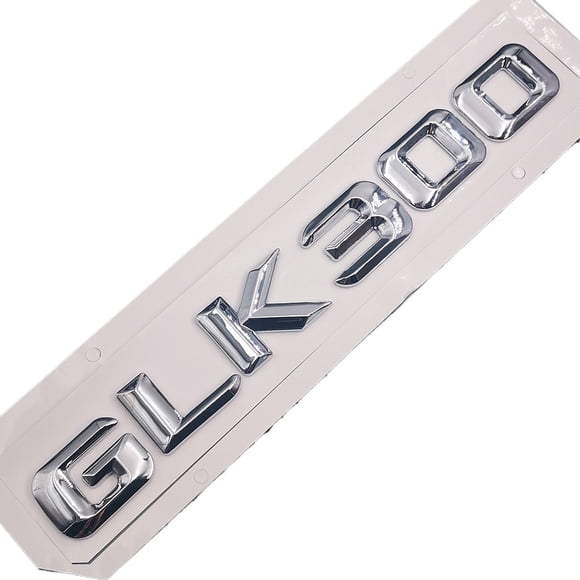 ZWEIP Car Rear Tail Emblem Number Letters Car Sticker For Mercedes Benz GLK 300 GLK300 Chrome Silver/ Matte Black