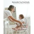 thumbnail image 6 of UBRAVOO Toddler Booster Seat 2 in 1 Portable High Chair,Baby Dining Table,Removable Tray & Seat Pad,Easy to Travel,Pink, 6 of 9
