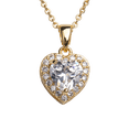 thumbnail image 1 of Collar para Mujer de Corazón LuckyLy, Cristal y Zirconia Cúbica, Modelo Adora dorado UNITALLA, 1 of 8