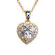 thumbnail image 1 of Collar para Mujer de Corazón LuckyLy, Cristal y Zirconia Cúbica, Modelo Adora dorado UNITALLA, 1 of 8