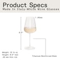 thumbnail image 5 of Made In Cookware - White Wine Glasses (Set of 4 ) - Titanium Reinforced, 5 of 6