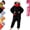 Black, variant on Guvpev Funny Big Mouth Monster Onesie with Large Comb Prop, Silly Puppet Mascot Costume, Ultra Soft Coral Fleece Cosplay Pajamas, Oversized Plush One Piece Hooded Sleepwear, Family Matching Outfits