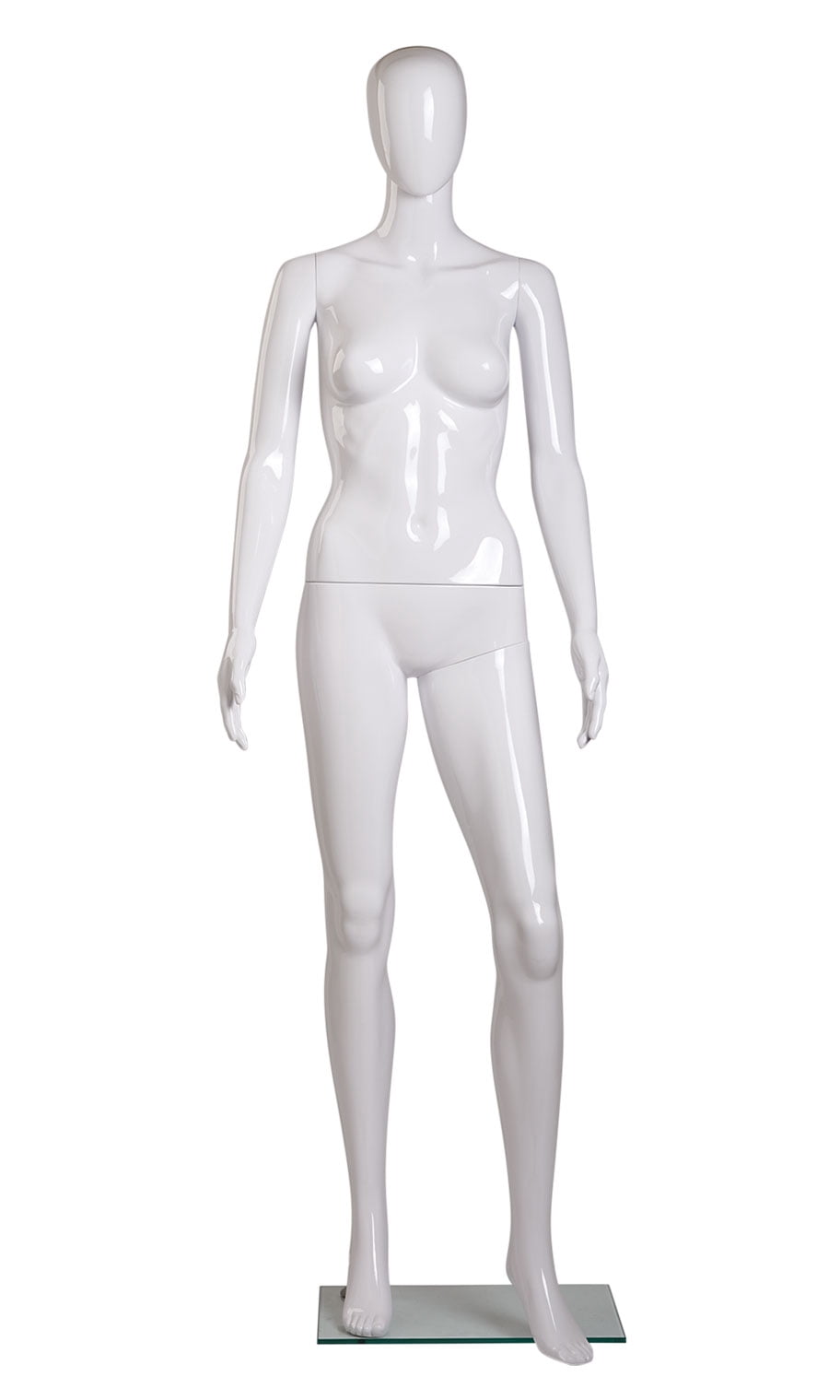 SSWBasics Female Glossy White Plastic Mannequin Pose 1