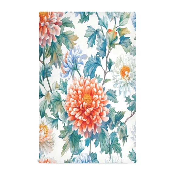 Kitchen Towel 28x18 Inches x6Plate Towel, Decorative Towel, Napkin, Tea Towel Tea Towels For Kitchen Dish Cloths & Dish Towels Chrysanthemums Maroon
