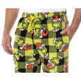 thumbnail image 2 of Dr. Seuss Men's The Grinch Sneaky Face Fleece Plush Pajama Pants, 2 of 4