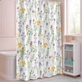 thumbnail image 5 of Shower Curtain Wildflowers Leavs Shower Curtains for Bathroom Decor, Waterproof Polyester Shower Curtain Set with Hooks, Standard Size 72" x 72" Floral Plant, 5 of 9