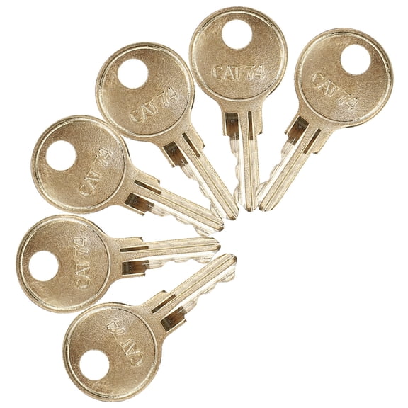 LEORX 6PCS Universal Toilet Key Golden Iron for Facility Management