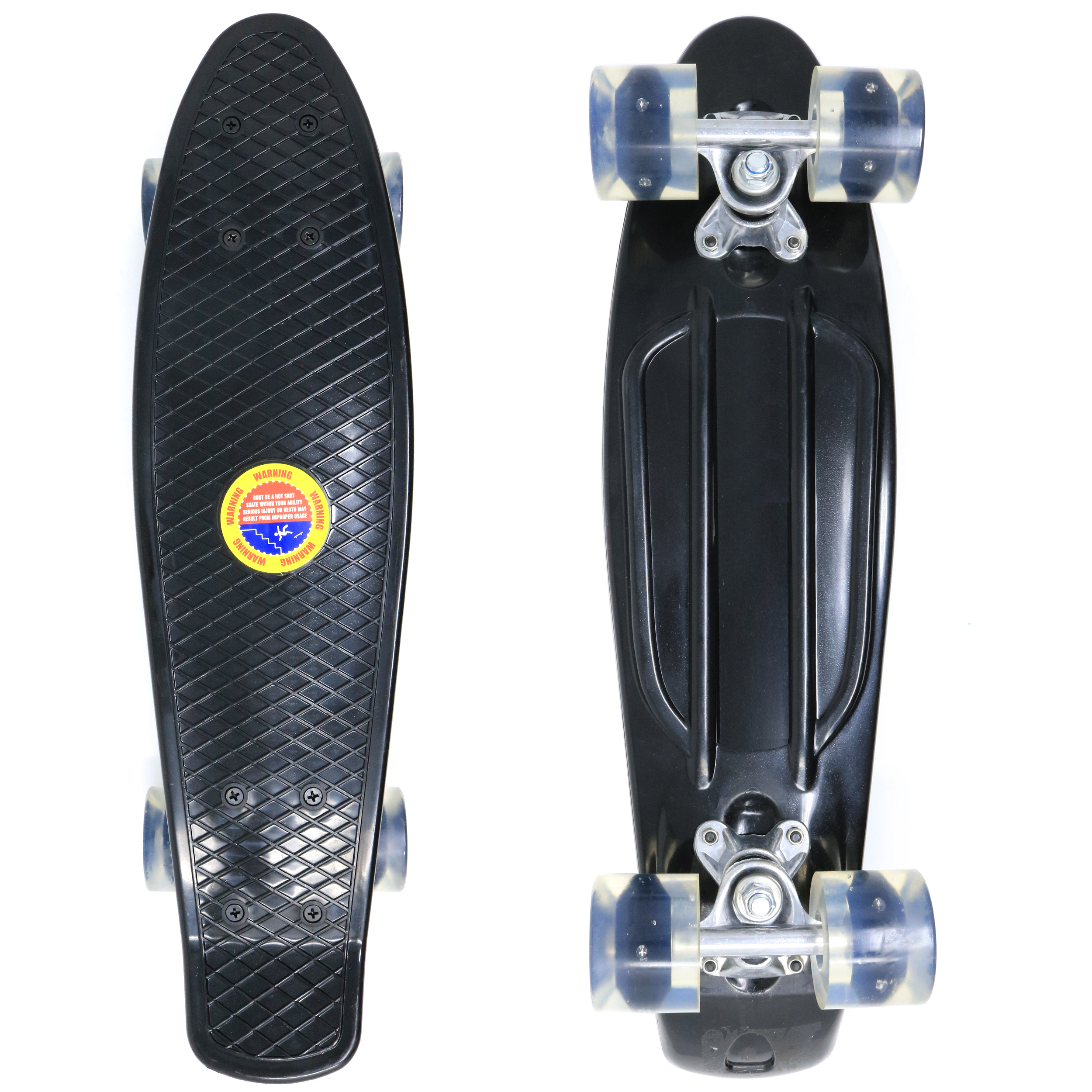 Retailery 22 Inch Skateboard With LightUp LED Wheels, Black Walmart