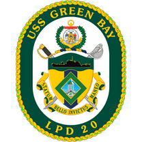 USS Green Bay LPD-20 Badge Sticker Decal San Antonio Class Amphibious transport dock Car Sticker Bumper Sticker for Car Emblem - 4 inch