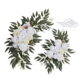 thumbnail image 2 of Arco de boda con flores artificiales, letrero de bienvenida, decoraciones florales, guirnalda de flores artificiales Blanco, 2 of 9