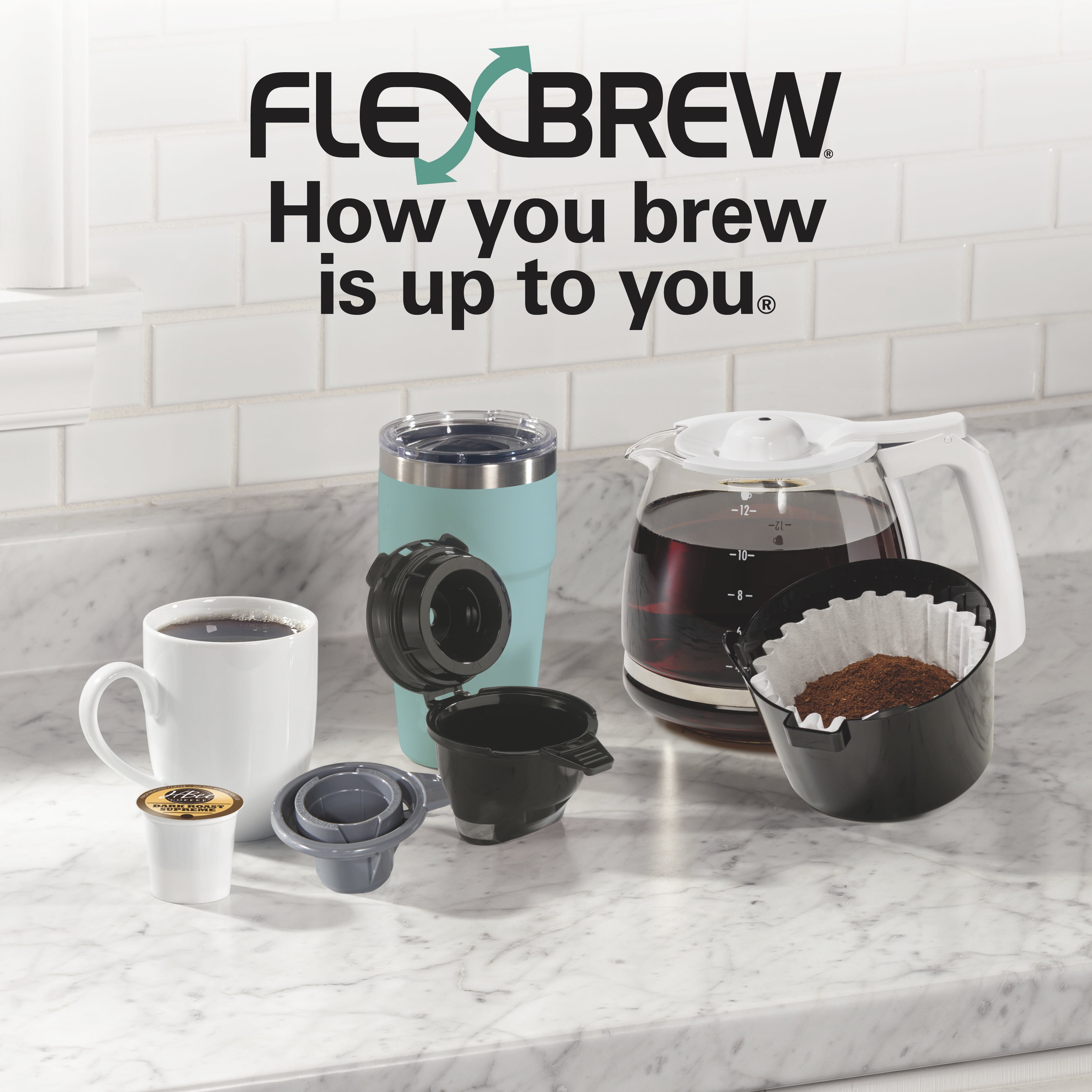 Hamilton Beach Recertified FlexBrew® Trio Coffee Maker with 40 oz.  Reservoir - 49904