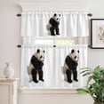 thumbnail image 6 of Panda Sitting on The Toilet Thinking Curtain Valances Set Abstract Funny Animal Kitchen Curtains 36&nbsp;inch Length Rod Pocket Valance and Tiers 3 Piece Set Small Bedroom Bathroom Laundry Decor, 6 of 9
