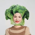 thumbnail image 3 of Sombrero divertido para disfrazarse, linda capucha de brócoli, tocado para fiesta de cosplay, disfraz de brócoli para niños y adultos, cosplay de Halloween, 3 of 8