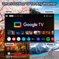 thumbnail image 5 of 360SPB®Google TV 55" Outdoor TV, 4K UHD Smart TV, IP65 Waterproof, Suitable For Partial Sun, PatioBuilt-in Voice Assistant & Dolby Atmos, 5 of 8