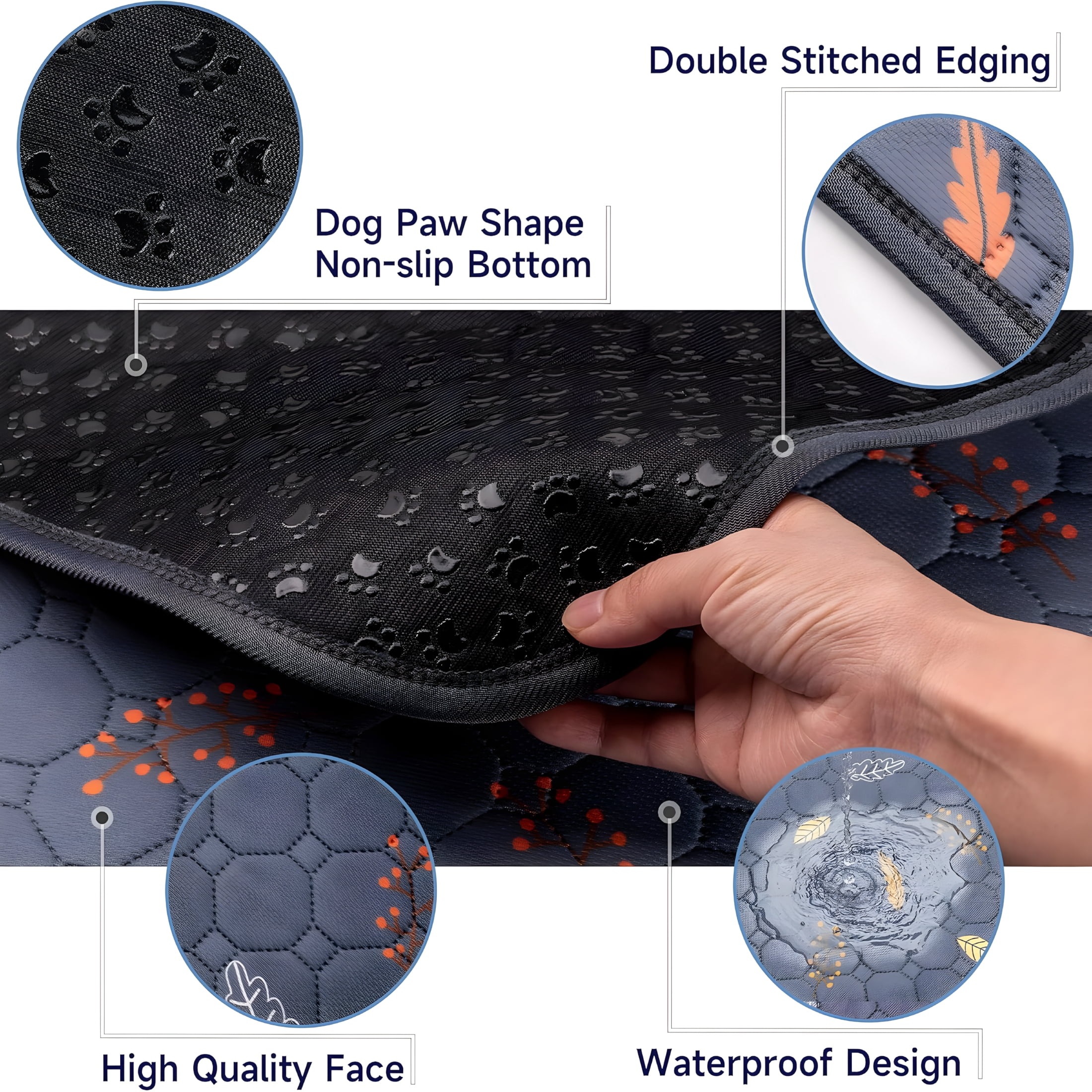 XIBUFE 2 Pack Washable Guinea Pig Pee Pads, 24" x 48" Waterproof Reusable Cage Liners, Absorbent Bedding Mat for Small Animal Guinea Pigs Rabbit Bunny Hamster