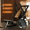 thumbnail image 2 of Memoryfield Leg Press Machine for Home Gym, Professional Hack Squat Workout Equipment with Weight Storage Posts, Fits 1" & 2" Plates, Strength Training, Black, 2 of 10