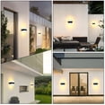 thumbnail image 5 of Aplique de pared exterior LED IP65, iluminación exterior impermeable, lámpara de aluminio acrílico de 10 W, adecuada para patio, jardín, terraza, pasillo, paso, cuadrado (cuadrado blanco), 5 of 5
