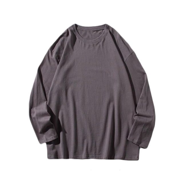 Aqestyerly Hauts pour Hommes Hommes Décontracté Col Rond Manches Longues Pull Chandails en Molleton Blouse Couleur Unie